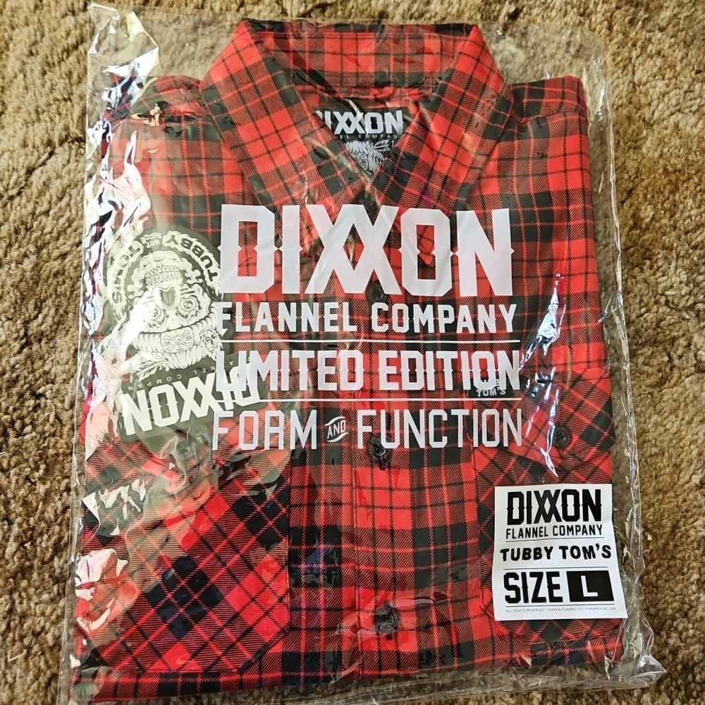 DIXXON Red and Black Plaid Button Down Shirt
